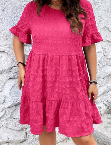 Rochie scurta SHEIN CURVE, roz