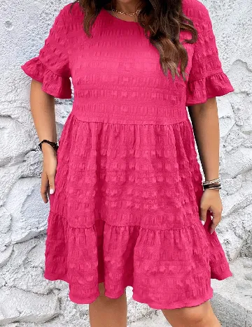 Rochie scurta SHEIN CURVE, roz
