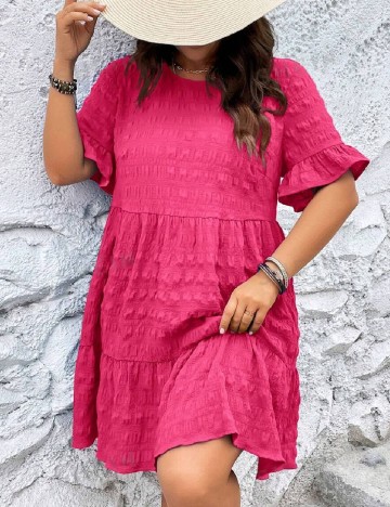 Rochie scurta SHEIN CURVE, roz