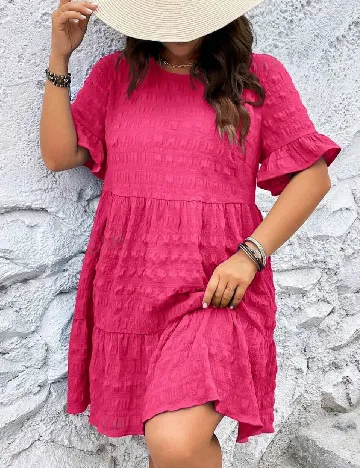 Rochie scurta SHEIN CURVE, roz
