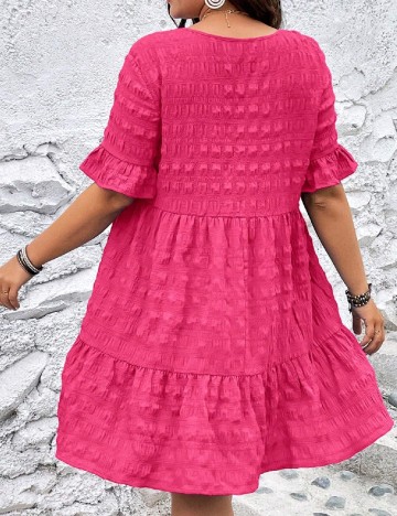 Rochie scurta SHEIN CURVE, roz