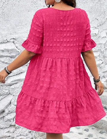 Rochie scurta SHEIN CURVE, roz