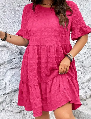 Rochie scurta SHEIN CURVE, roz