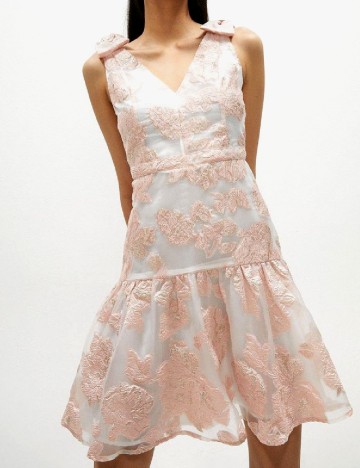 Rochie scurta Coast, alb/roz