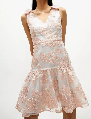 Rochie scurta Coast, alb/roz