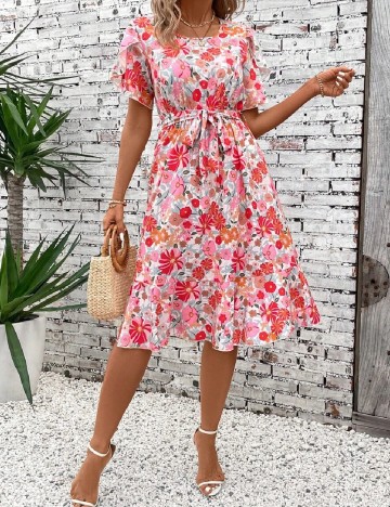 Rochie medie SHEIN, floral print