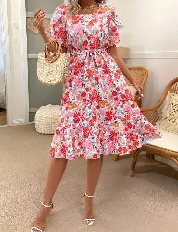 Rochie medie SHEIN, floral print