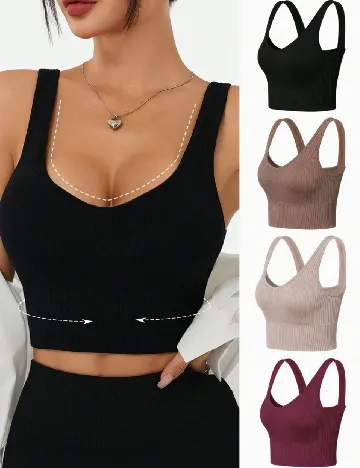 Set bustiere 4 bucati SHEIN, mix culori