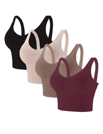 Set bustiere 4 bucati SHEIN, mix culori