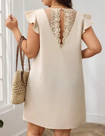 Rochie scurta SHEIN CURVE, crem