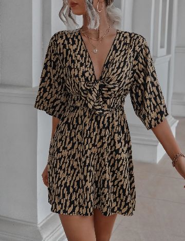 Rochie scurta SHEIN, maro