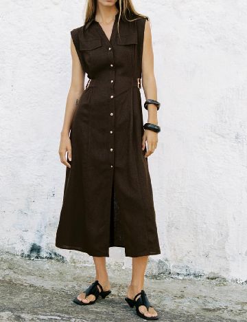 Rochie medie Zara, maro