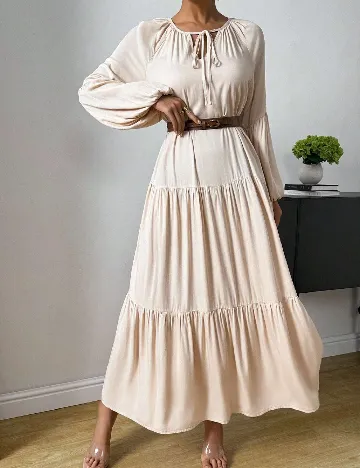Rochie lunga SHEIN, crem