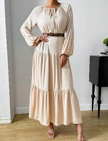 Rochie lunga SHEIN, crem