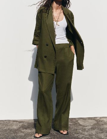 Pantaloni Zara, kaki