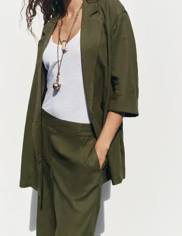 Pantaloni Zara, kaki