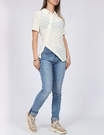 Tricou Vero Moda, crem