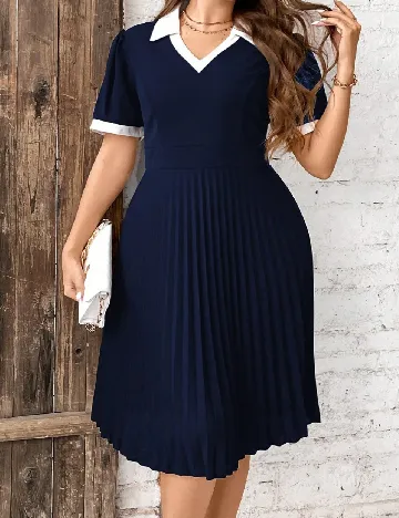 Rochie medie SHEIN CURVE, albastru