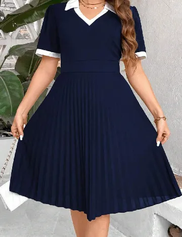 Rochie medie SHEIN CURVE, albastru