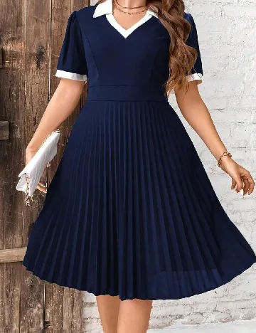 Rochie medie SHEIN CURVE, albastru