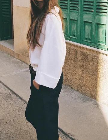Camasa Oversize Zara, alb