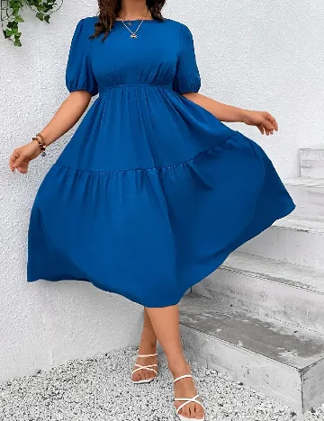 Rochie medie SHEIN CURVE, albastru