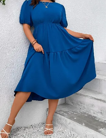 Rochie medie SHEIN CURVE, albastru