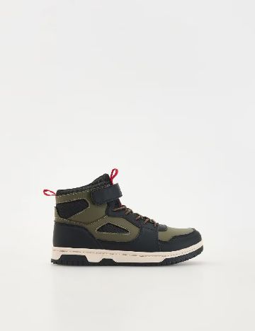 Adidasi Reserved, negru/verde