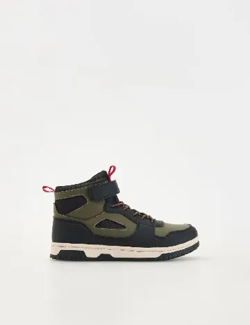 Adidasi Reserved, negru/verde