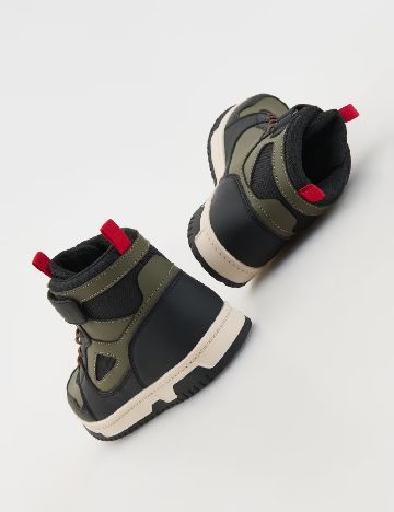Adidasi Reserved, negru/verde