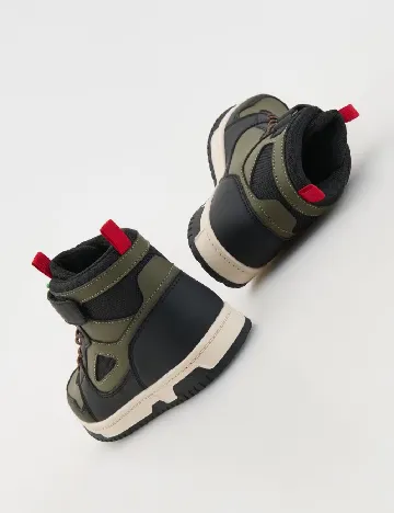 Adidasi Reserved, negru/verde