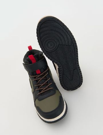 Adidasi Reserved, negru/verde