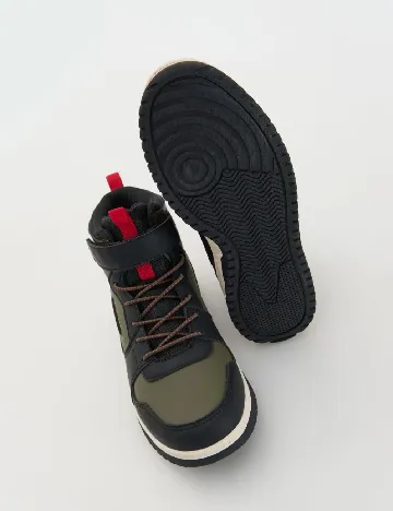 Adidasi Reserved, negru/verde