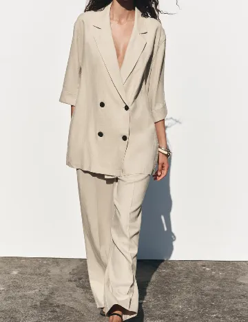 Sacou Oversize Zara, bej