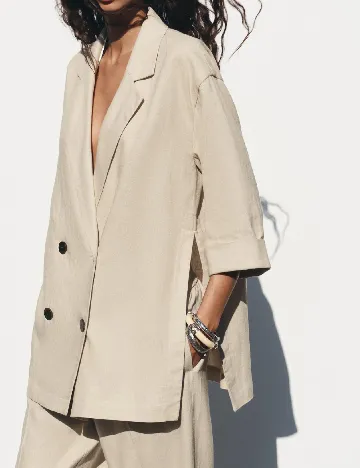 Sacou Oversize Zara, bej