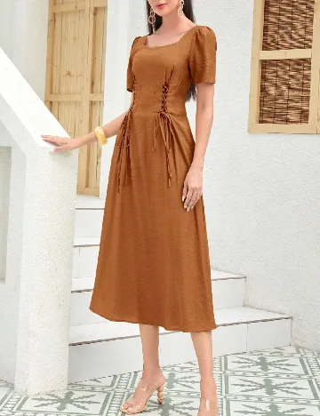 Rochie medie SHEIN, maro