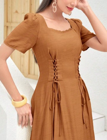 Rochie medie SHEIN, maro