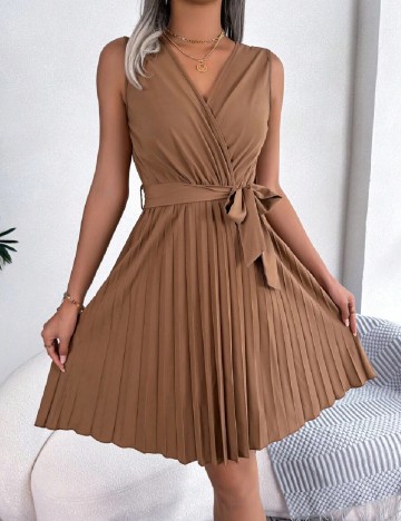 Rochie scurta SHEIN, maro