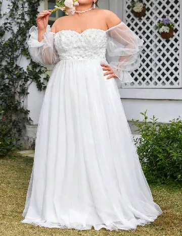 Rochie lunga SHEIN CURVE, alb