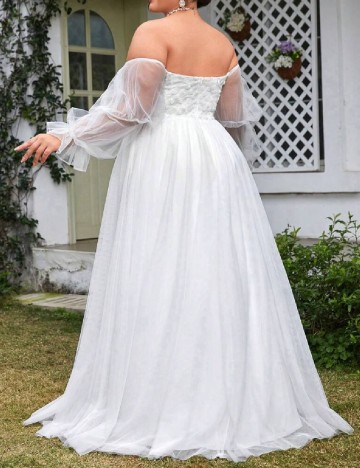 Rochie lunga SHEIN CURVE, alb