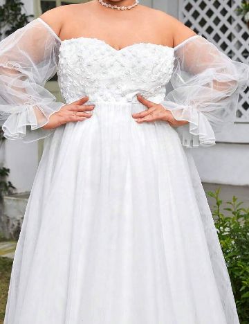 Rochie lunga SHEIN CURVE, alb