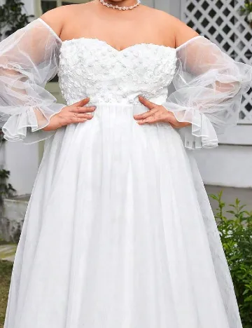 Rochie lunga SHEIN CURVE, alb