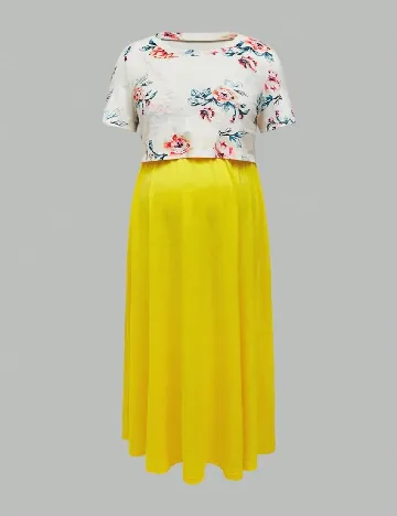 Rochie lunga SHEIN Maternity, galben