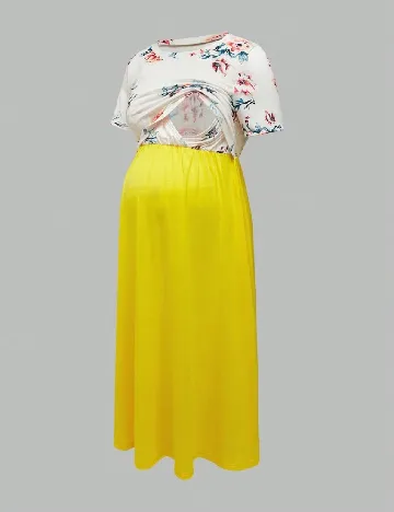 Rochie lunga SHEIN Maternity, galben