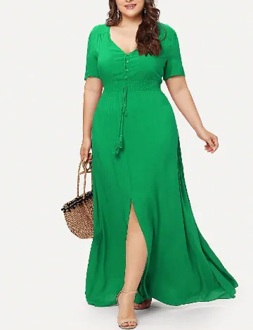 Rochie lunga SHEIN CURVE, verde