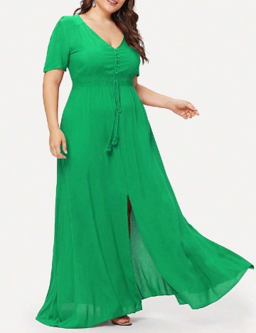 Rochie lunga SHEIN CURVE, verde