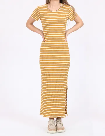 Rochie medie Vero Moda, mustar