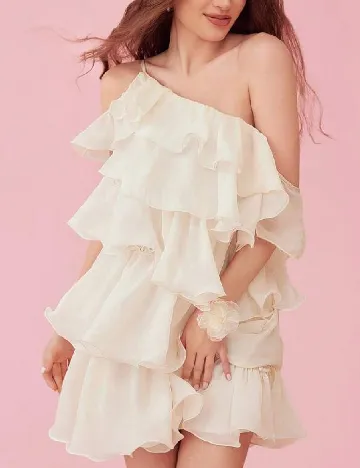 Rochie scurta SHEIN, ecru