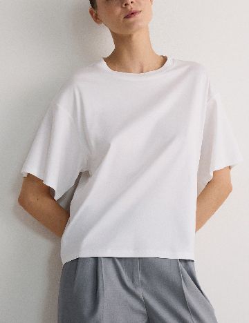 Tricou Oversize Reserved, alb