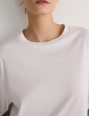 Tricou Oversize Reserved, alb